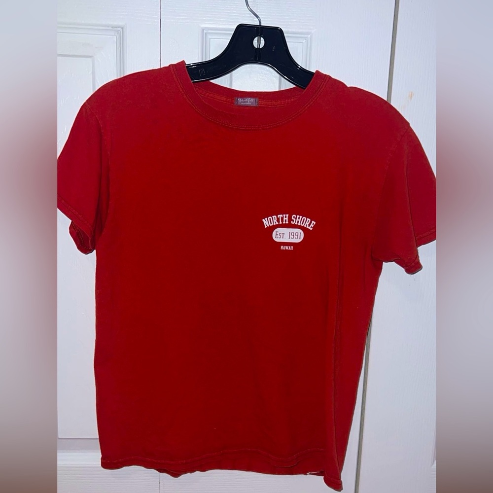 Red brandy Melville cropped t shirt